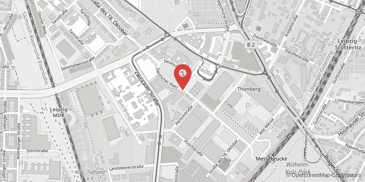 the map shows the following location: Institute of Immunology, Deutscher Platz 5, 04103 Leipzig